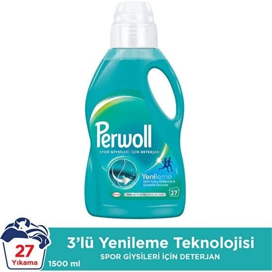 Perwoll Spor Giysiler Için Sıvı Bakım Deterjanı 1485 mi - 27 Yıkama