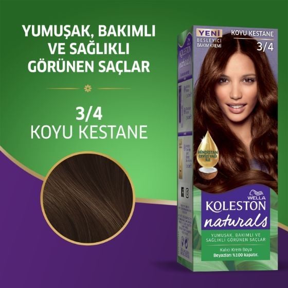 Koleston Naturals Saç Boyası 3-4 Koyu Kestane