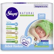 Sleepy Natural Ultra Hassas Bebek Islak Mendil 3x60 Adet