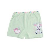 Tutku 0181 Kız Çocuk Elastan Baskılı Şort - 6 Adet