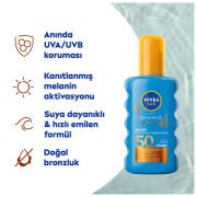 Nivea Sun Çift Etkili Bronzluk Koruyucu Güneş Spreyi SPF 50 200 ml