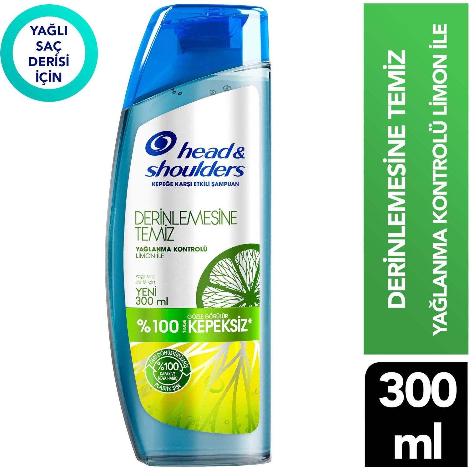 Head & Shoulders Şampuan Derinlemesine Temiz Yağlanma Kontrolü Kepeğe Karşıtı Etkili 300 ml