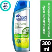 Head & Shoulders Şampuan Derinlemesine Temiz Yağlanma Kontrolü Kepeğe Karşıtı Etkili 300 ml