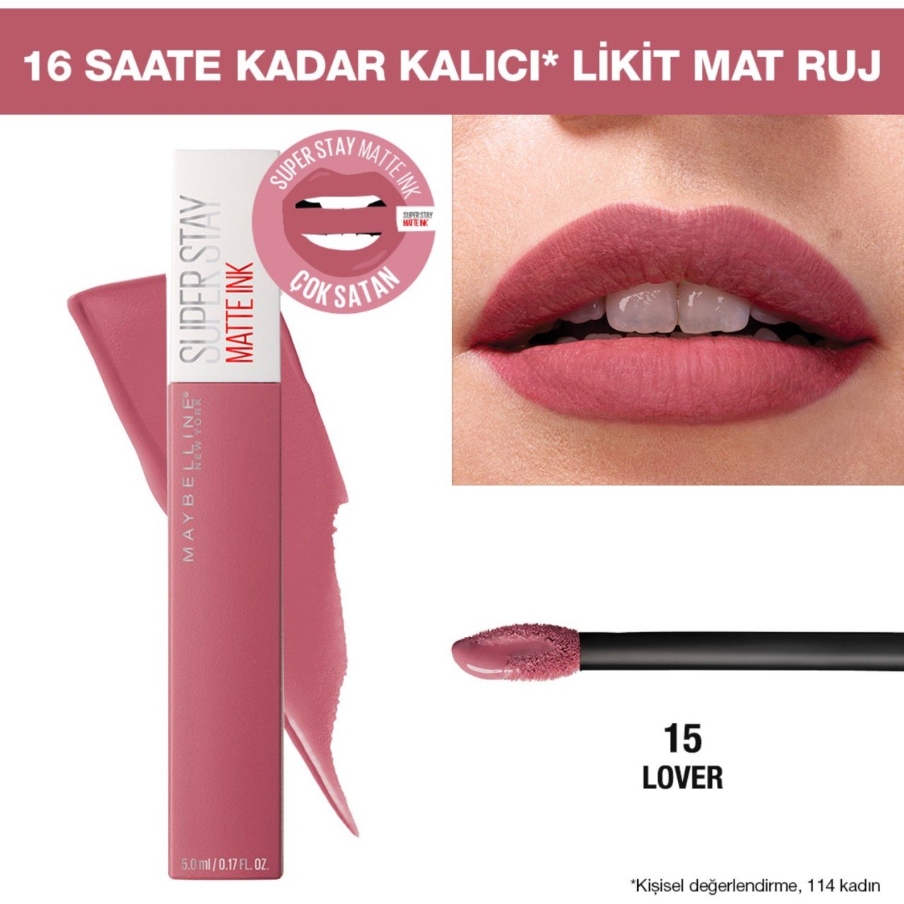 Maybelline New York Super Stay Matte Ink Ruj - 15 Lover