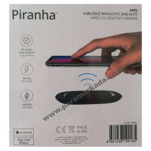 Piranha Kablosuz Masaüstü Şarj Aleti
