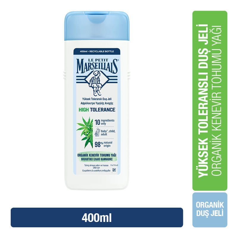 Le Petit Marseillais High Tolerance Kenevir Tohumu Duş Jeli 400 ml