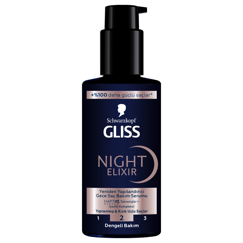 Gliss Night Elixir Yeniden Yapılandırıcı Gece Saç Bakım Serumu 100 ml