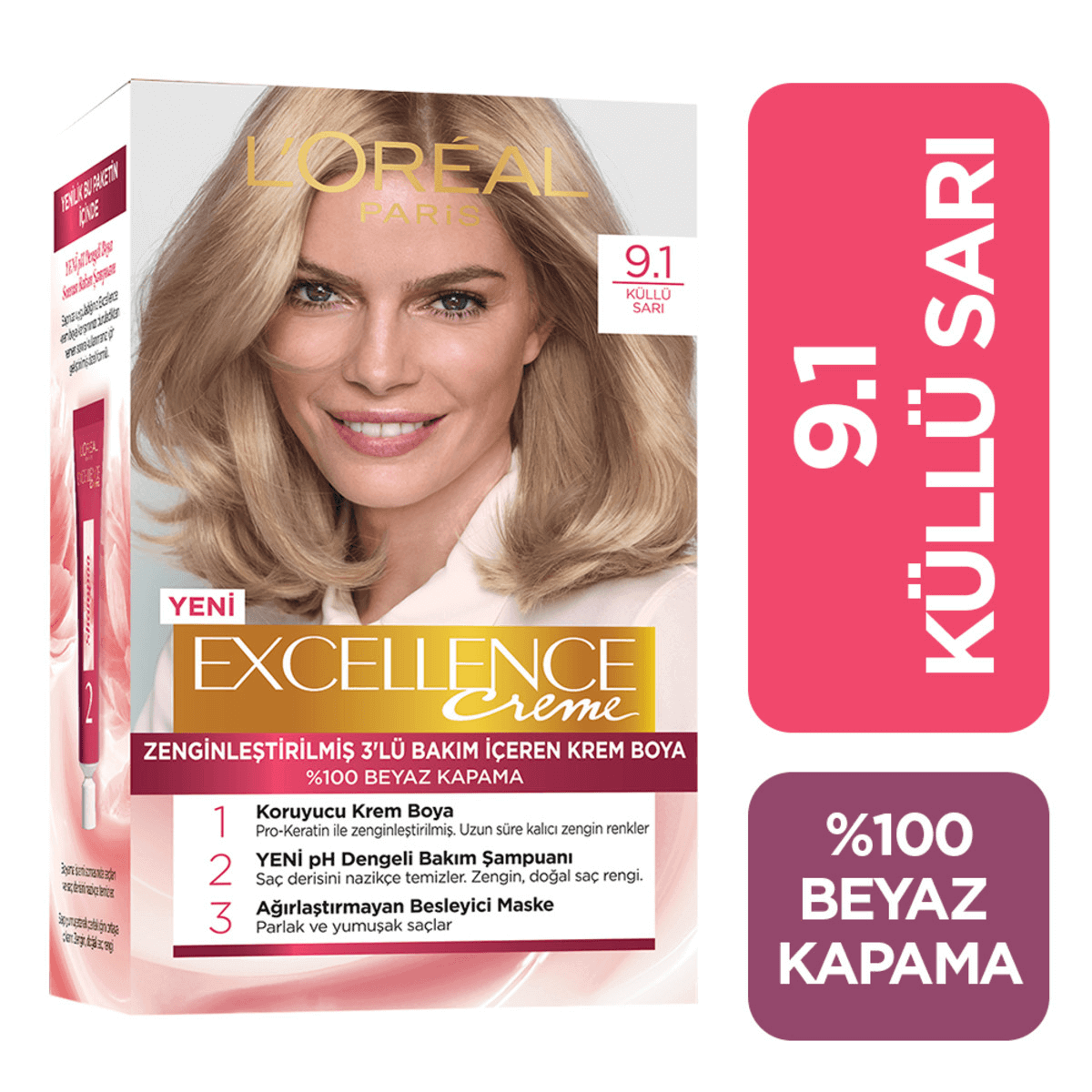L'Oreal Paris Excellence Creme Saç Boyası 9.1 - Küllü Sarı