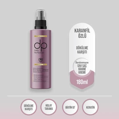 Dp Daily Perfection Karanfil Özlü Durulanmayan Sıvı Saç Kremi 180 ml