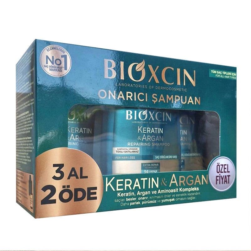 Bioxcin Keratin Ve Argan Onarıcı Şampuan 3 Al 2 Öde