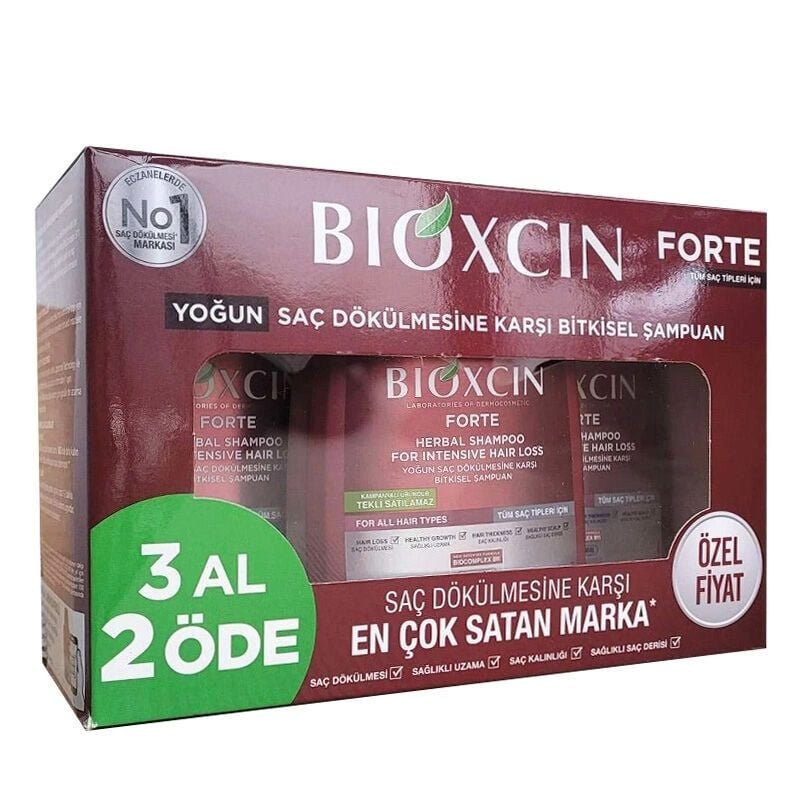 Bioxcin Forte Saç Dökülmesine Karşı Bakım Şampuanı 3 Al 2 Öde