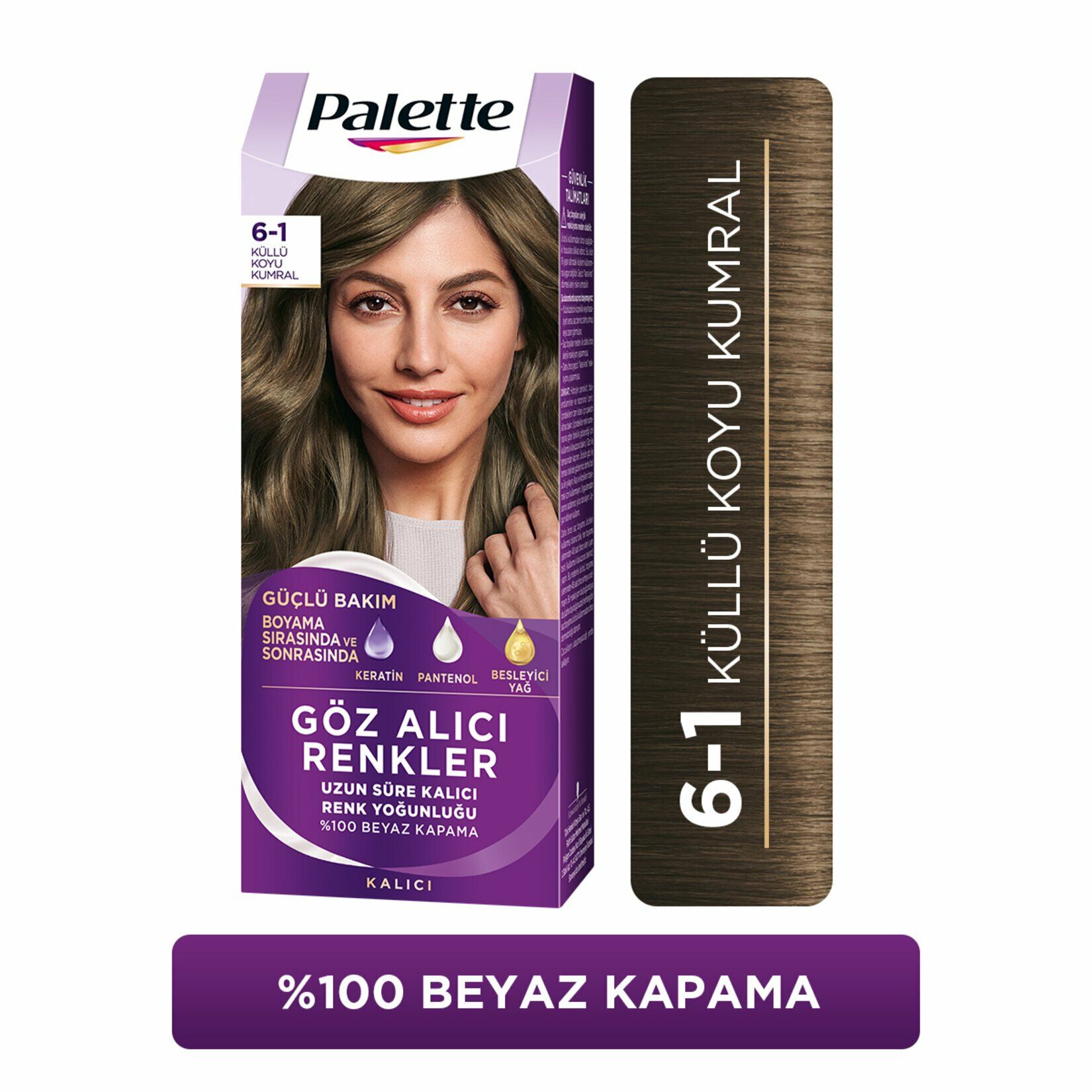 Palette Göz Alıcı Renkler 6-1 Küllü Koyu Kumral