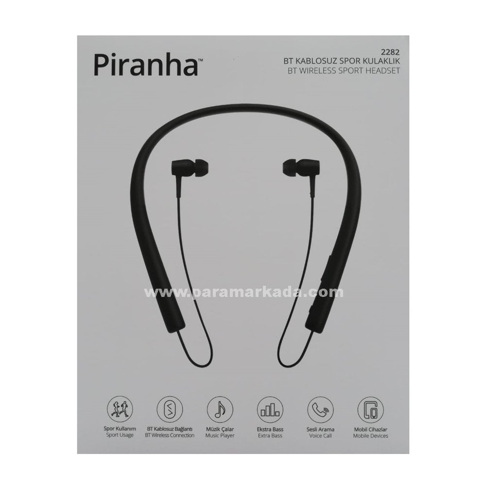 Piranha 2282 Bluetooth Kablosuz Spor Kulaklık - Siyah