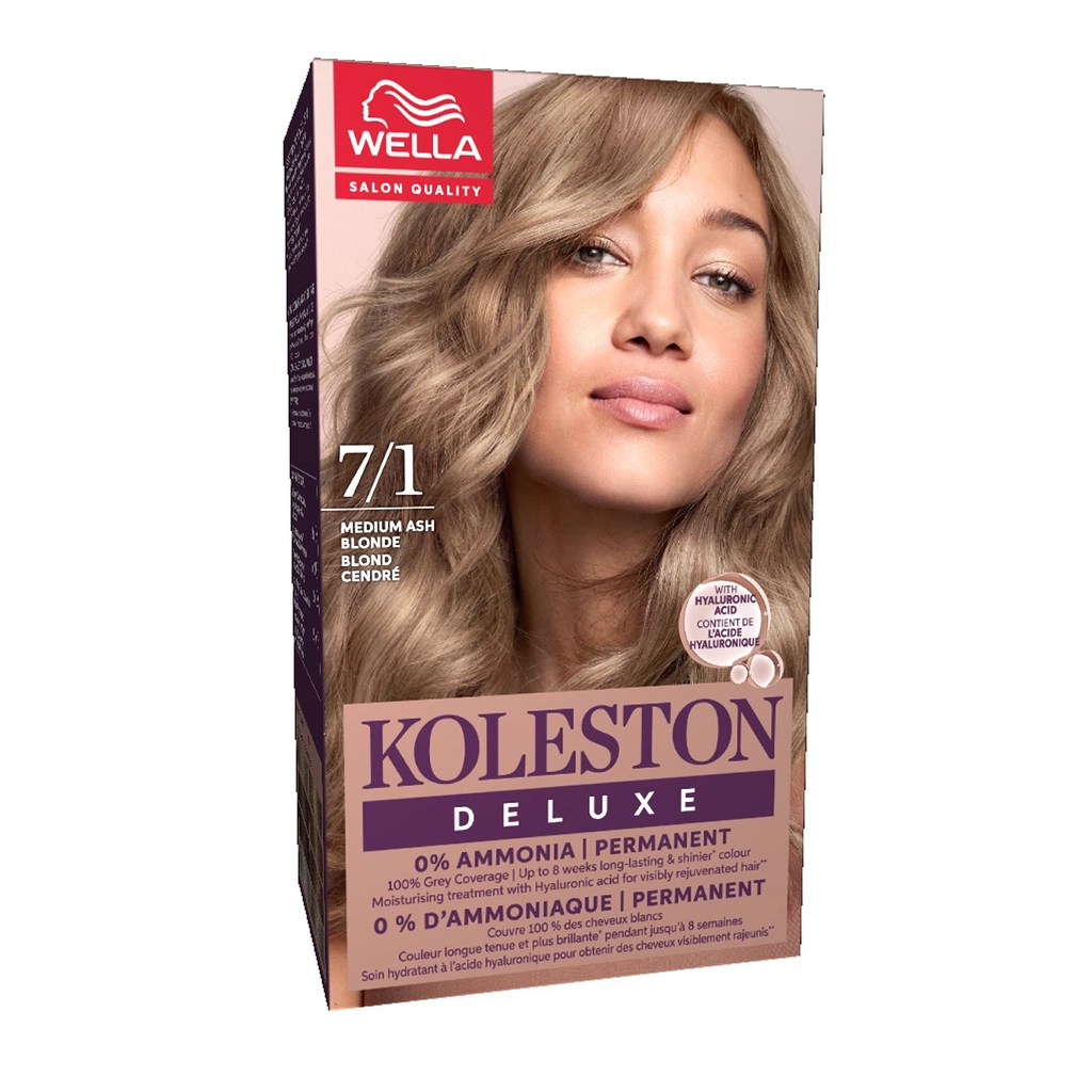 Wella Koleston Deluxe Amonyaksız Kit Saç Boyası 7/1 Küllü Kumral