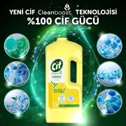 Cif Krem Yüzey Temizleyici Limon Kokulu Yağ ve Kireç Sökücü Leke Çıkarıcı 1500 ml