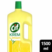 Cif Krem Yüzey Temizleyici Limon Kokulu Yağ ve Kireç Sökücü Leke Çıkarıcı 1500 ml