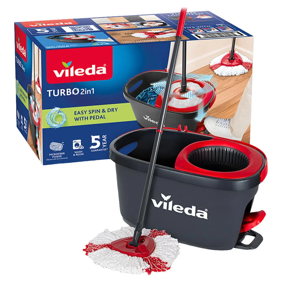 Vileda Turbo 2in1 Yeni Pedallı Temizlik Seti