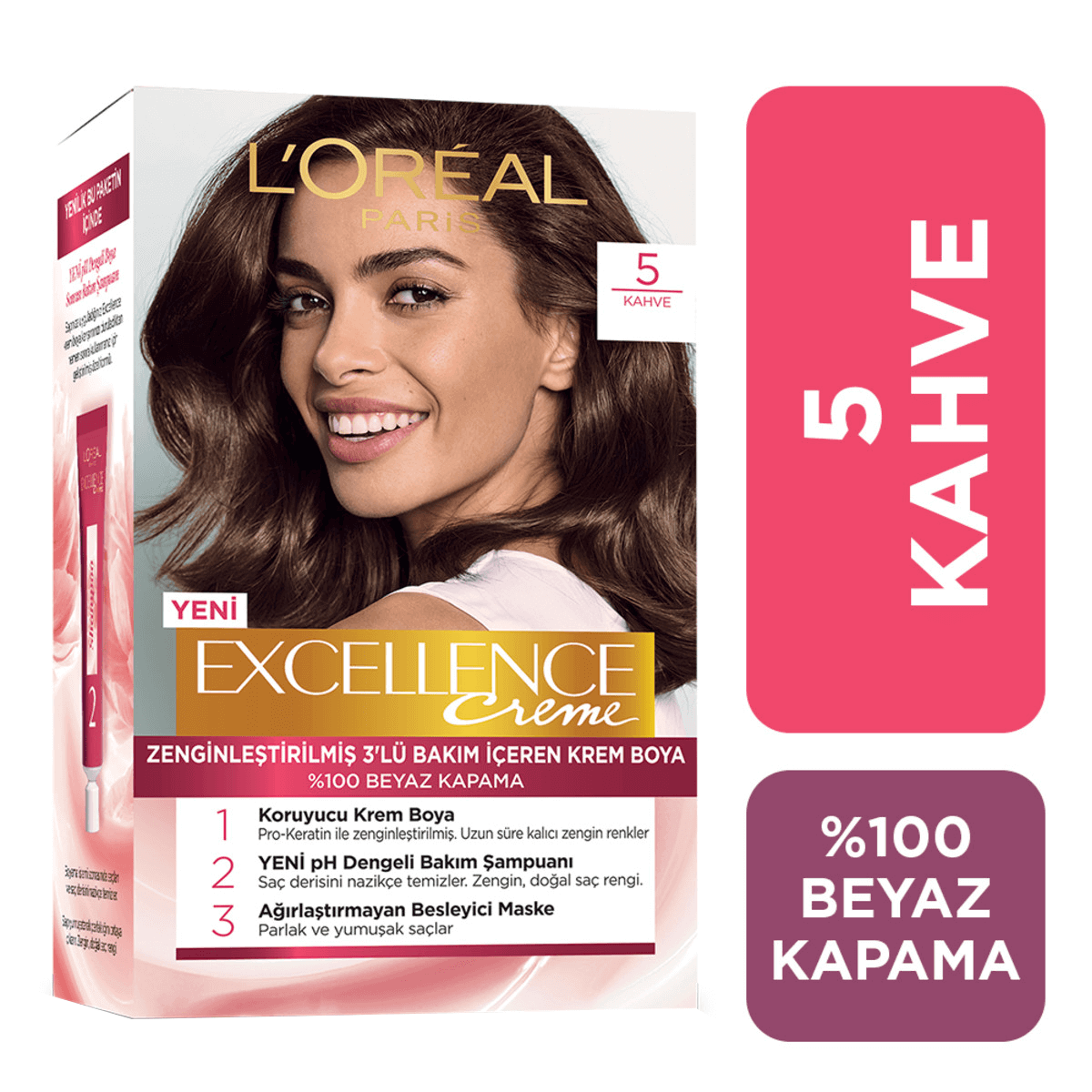L'Oreal Paris Excellence Creme Saç Boyası 5 - Kahve