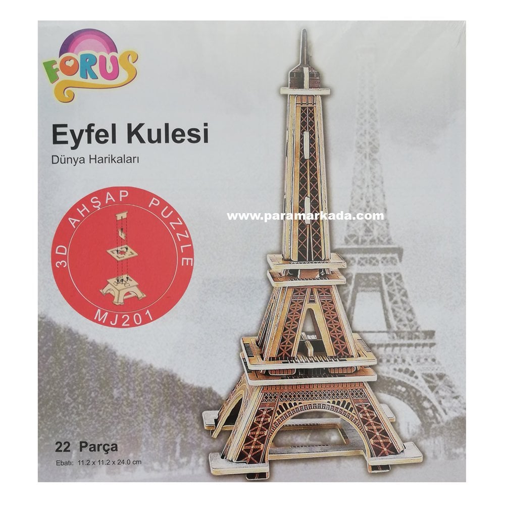 3D Ahşap Puzzle - Eyfel Kulesi