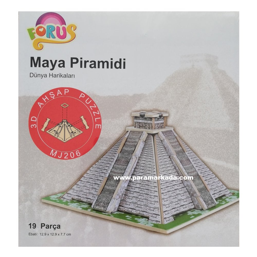 3D Ahşap Puzzle - Maya Piramidi