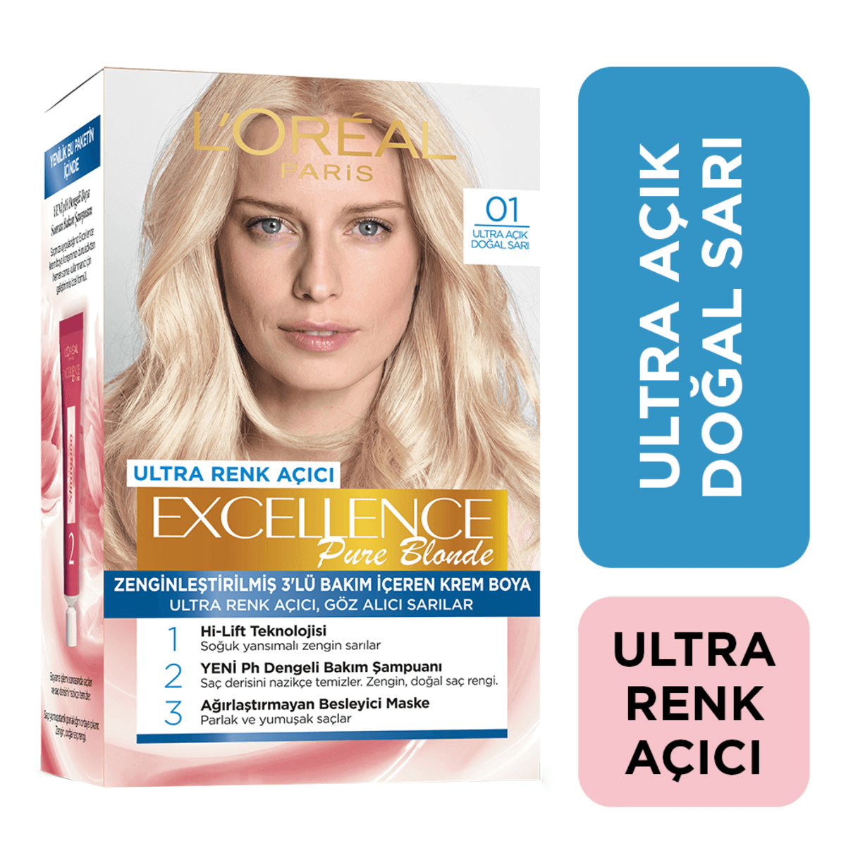 L'Oreal Paris Excellence Creme Saç Boyası 01 -  Ultra Açık Doğal Sarı