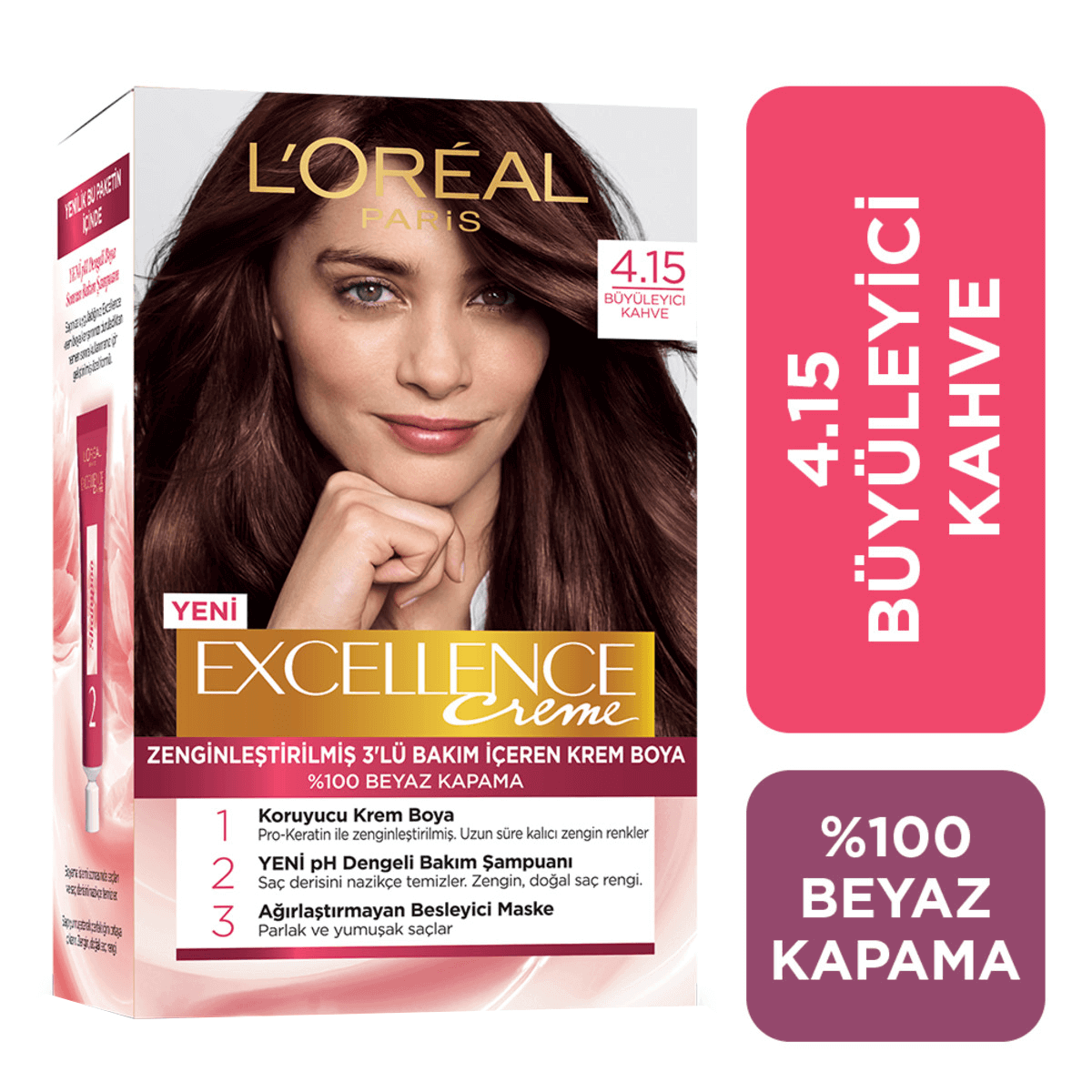 L'Oreal Paris Excellence Creme Saç Boyası 4.15 - Büyüleyici Kahve
