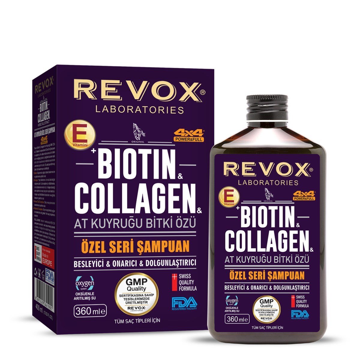 Revox At Kuyruğu Şampuan Biotin&Collagen 360 ml