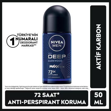 Nivea Men Erkek Roll-on Deodorant Deep Dimension 50 ml