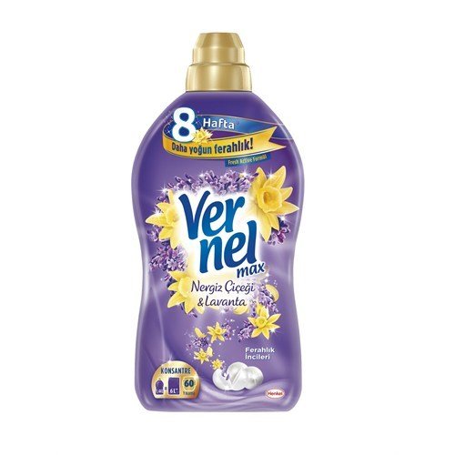 Vernel Max Nergiz Çiçeği ve Lavanta Konsantre Çamaşır Yumuşatıcısı 1440 ml