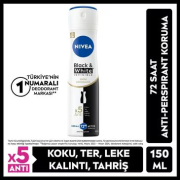 Nivea Kadın Sprey Deodorant Black & White Invisible İpeksi Pürüzsüzlük 150 ml