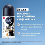 Nivea Men Erkek Roll-on Deodorant Black&White Invisible Güçlü Etki 50 ml