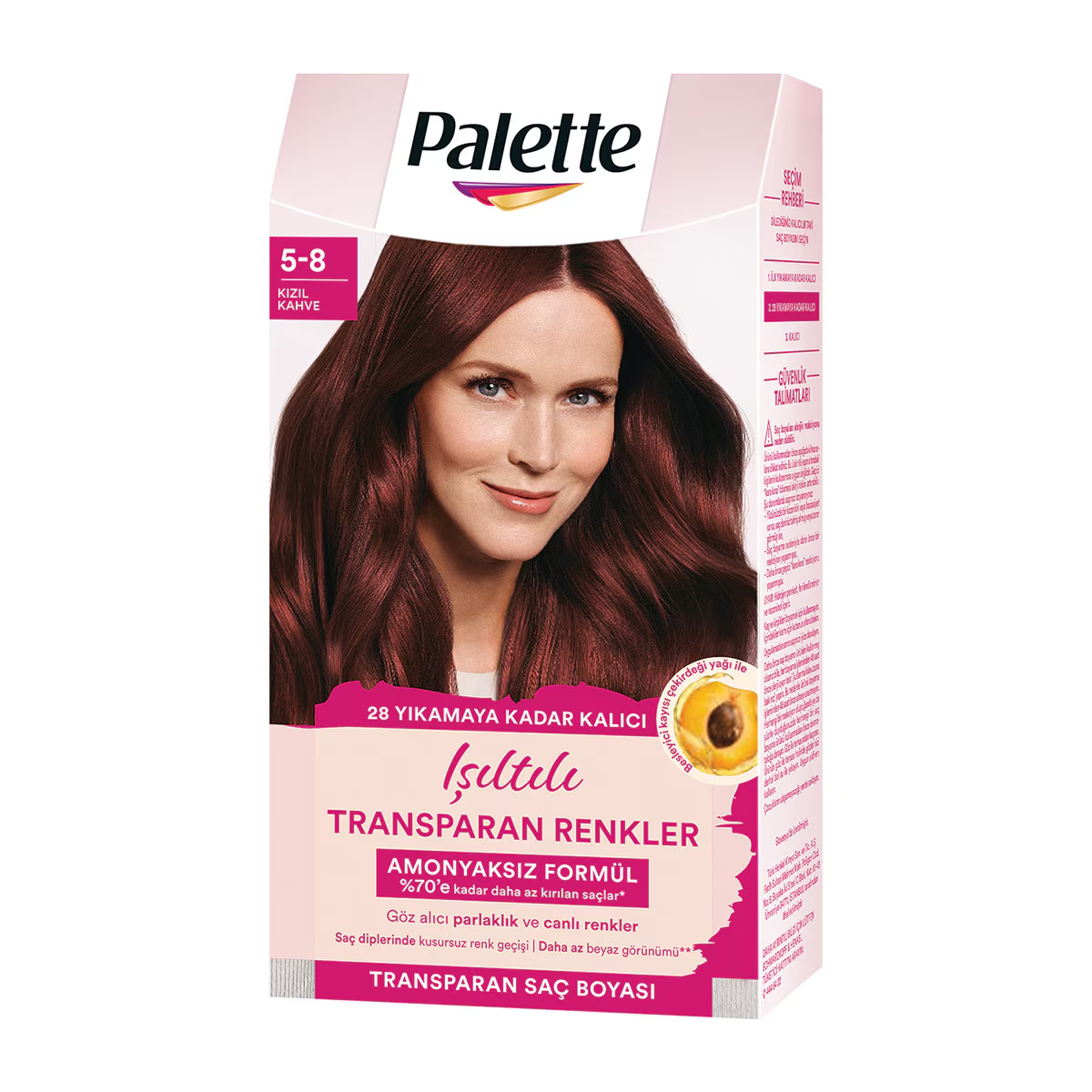 Palette Işıltılı Transparan Renkler Kızıl Kahve 5-8