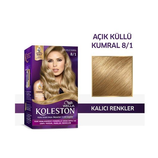 Koleston Kit Saç Boyası 8-1 - Açık Küllü Kumral