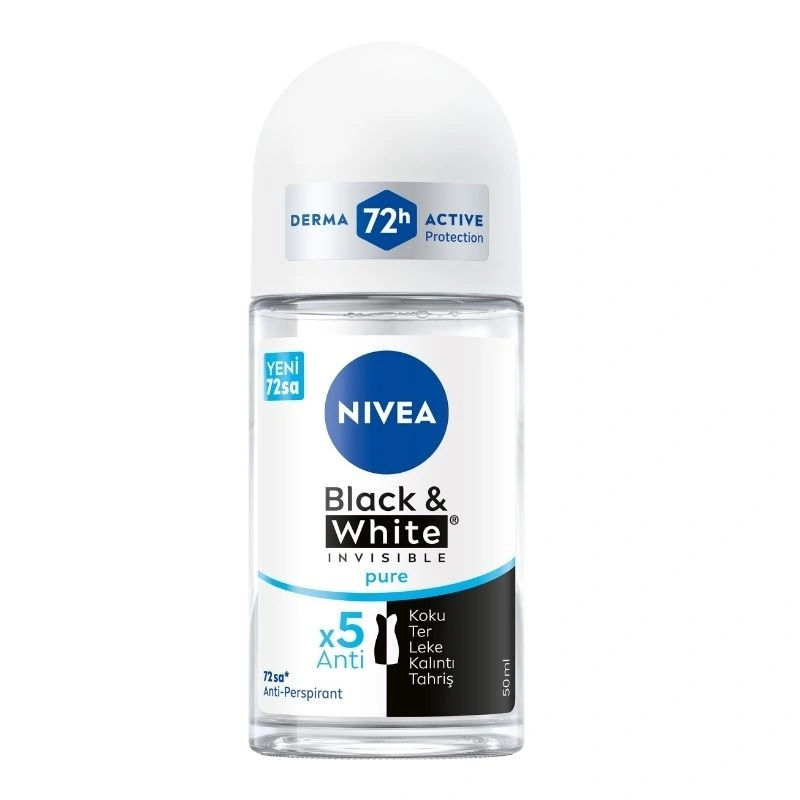 Nivea Kadın Roll-On Deodorant Black & White Invisible Pure 50 ml