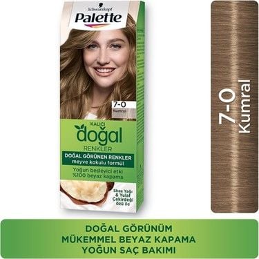 Palette Kalıcı Doğal Renkler Saç Boyası 7-0 Kumral