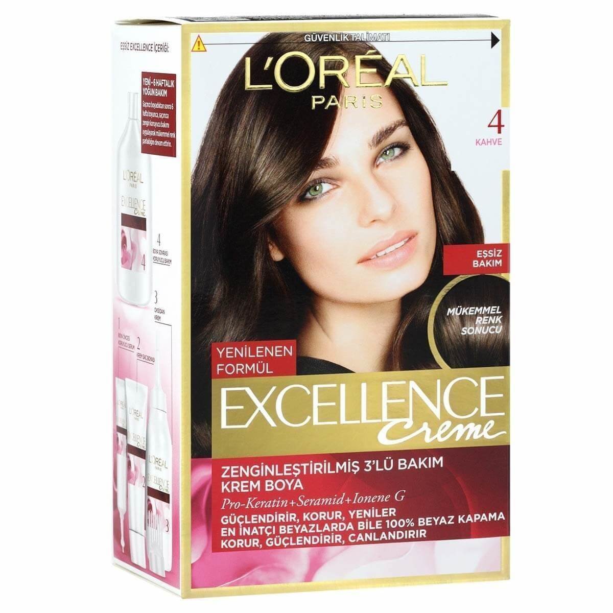 L'oreal Paris Excellence Creme Saç Boyası 4 - Kahve