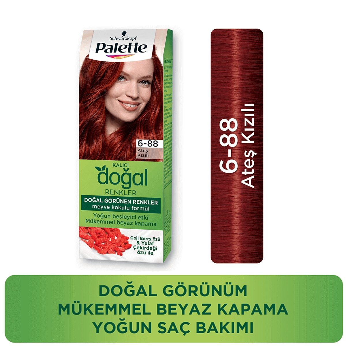 Palette Kalıcı Doğal Renkler 6-88 Ateş Kızılı