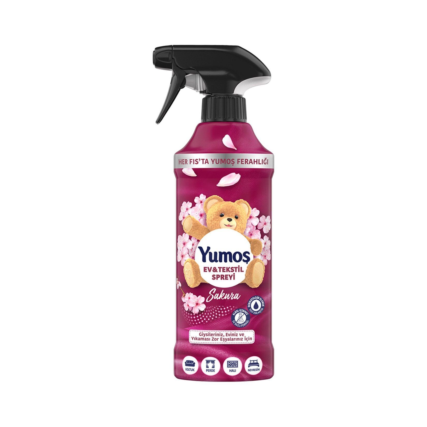 Yumoş Sprey Yıkanması Zor Eşyalar İçin Giysi Spreyi Sakura 450 ml