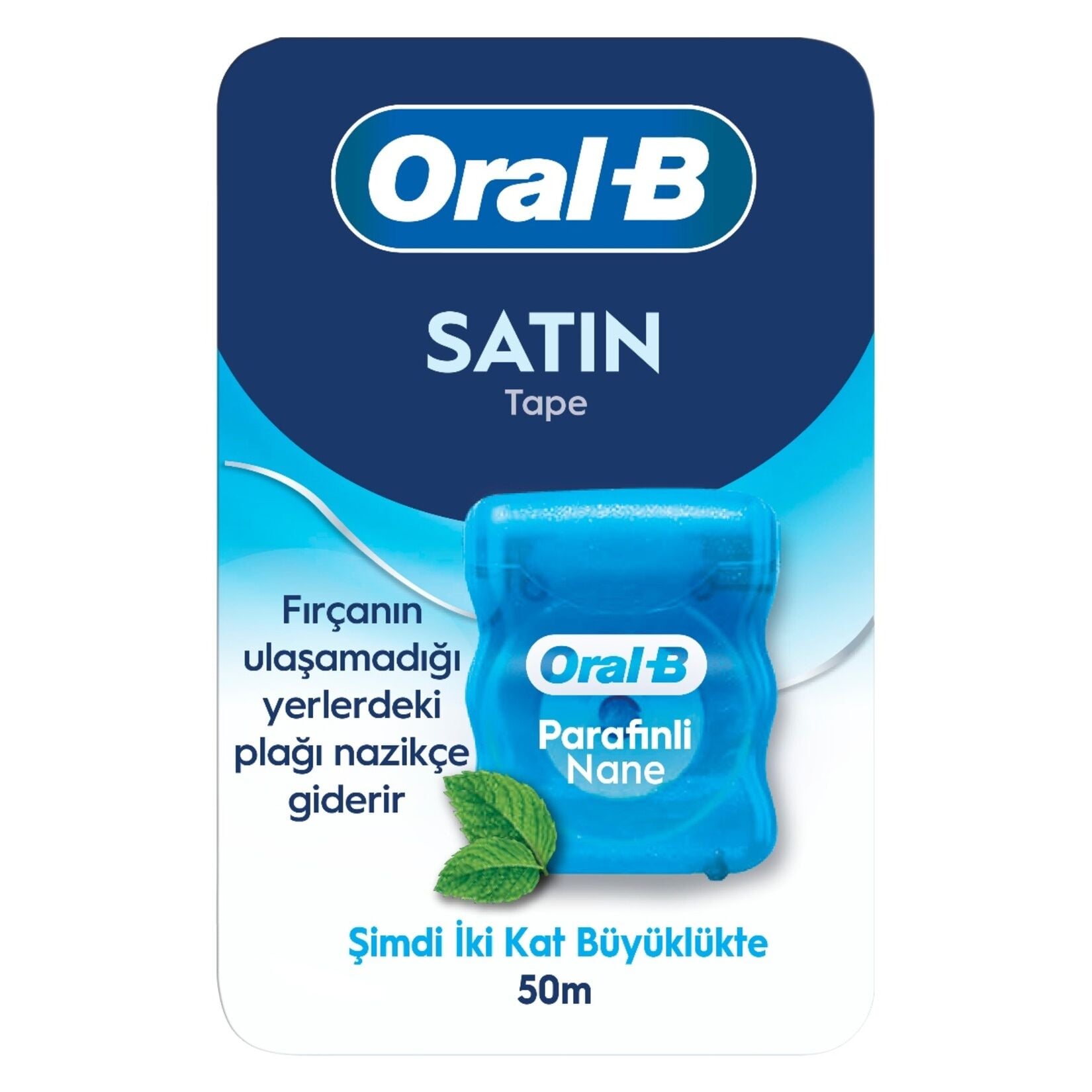 Oral-B Satin Tape Diş İpi Parafinli Nane 50 m