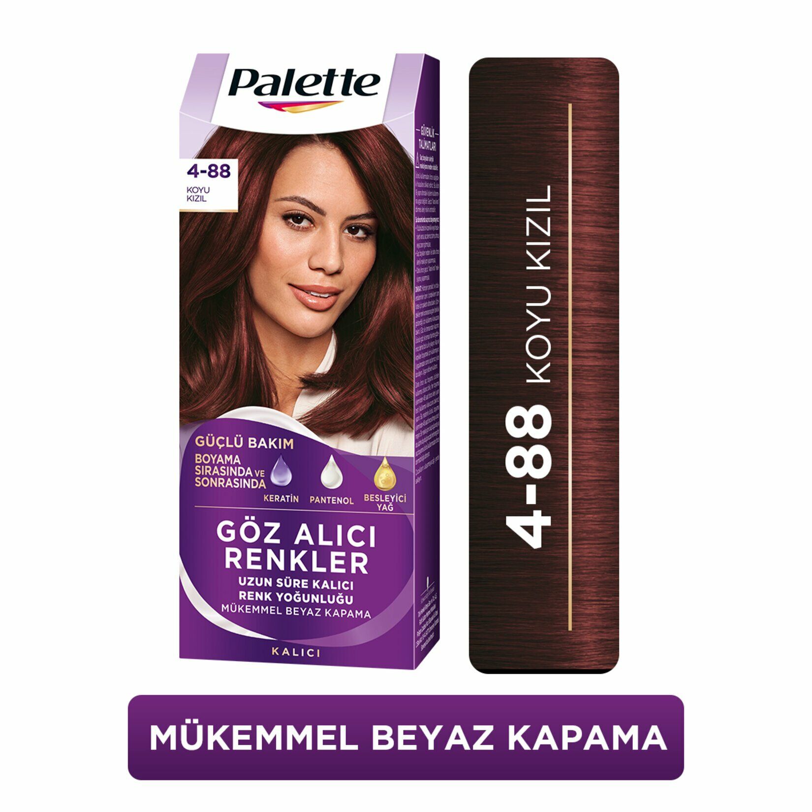 Palette Göz Alıcı Renkler 4-88 - Koyu Kızıl
