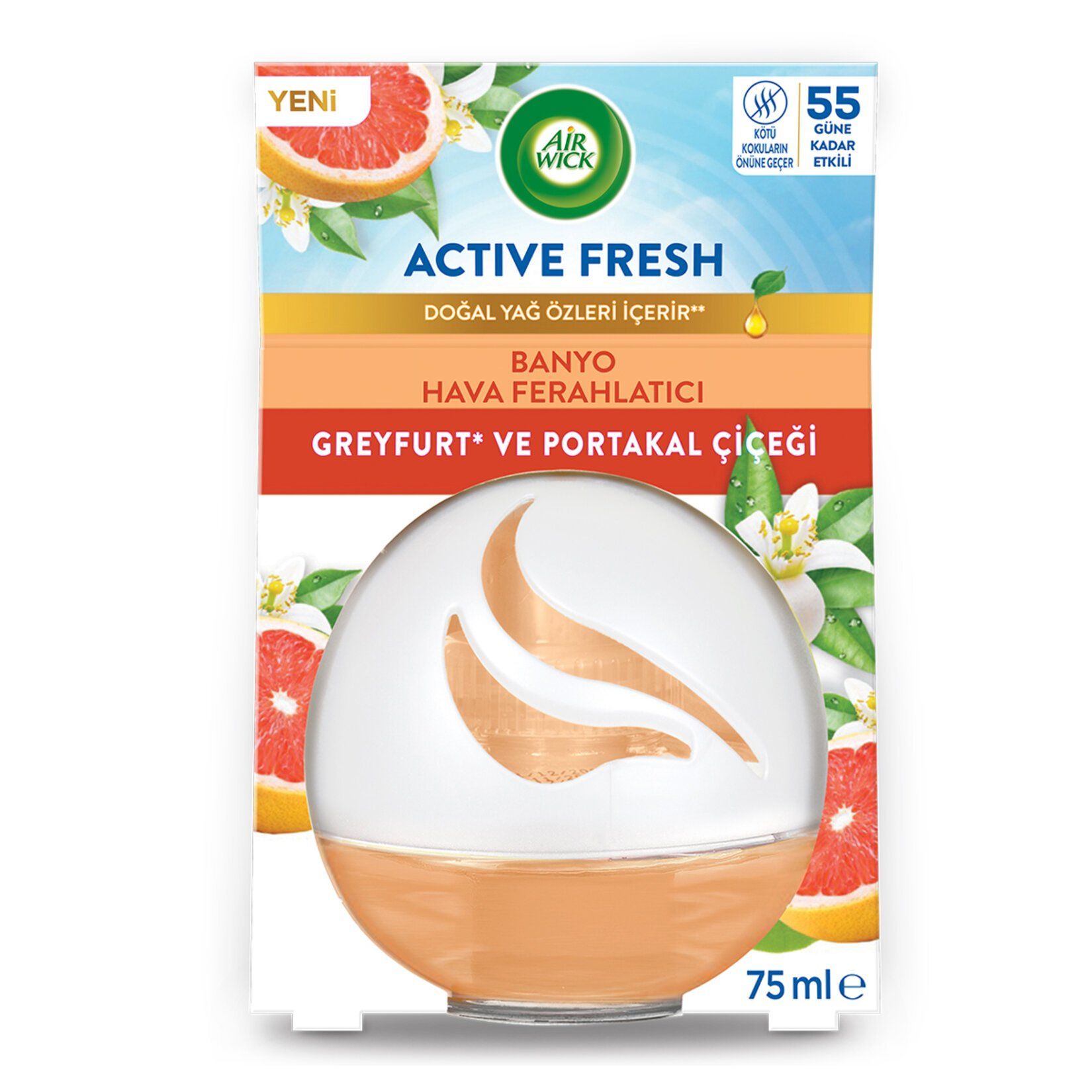 Airwick Decosphere Hava Tazeleyeci Greyfurt ve Portakal Çiçeği 75 ml