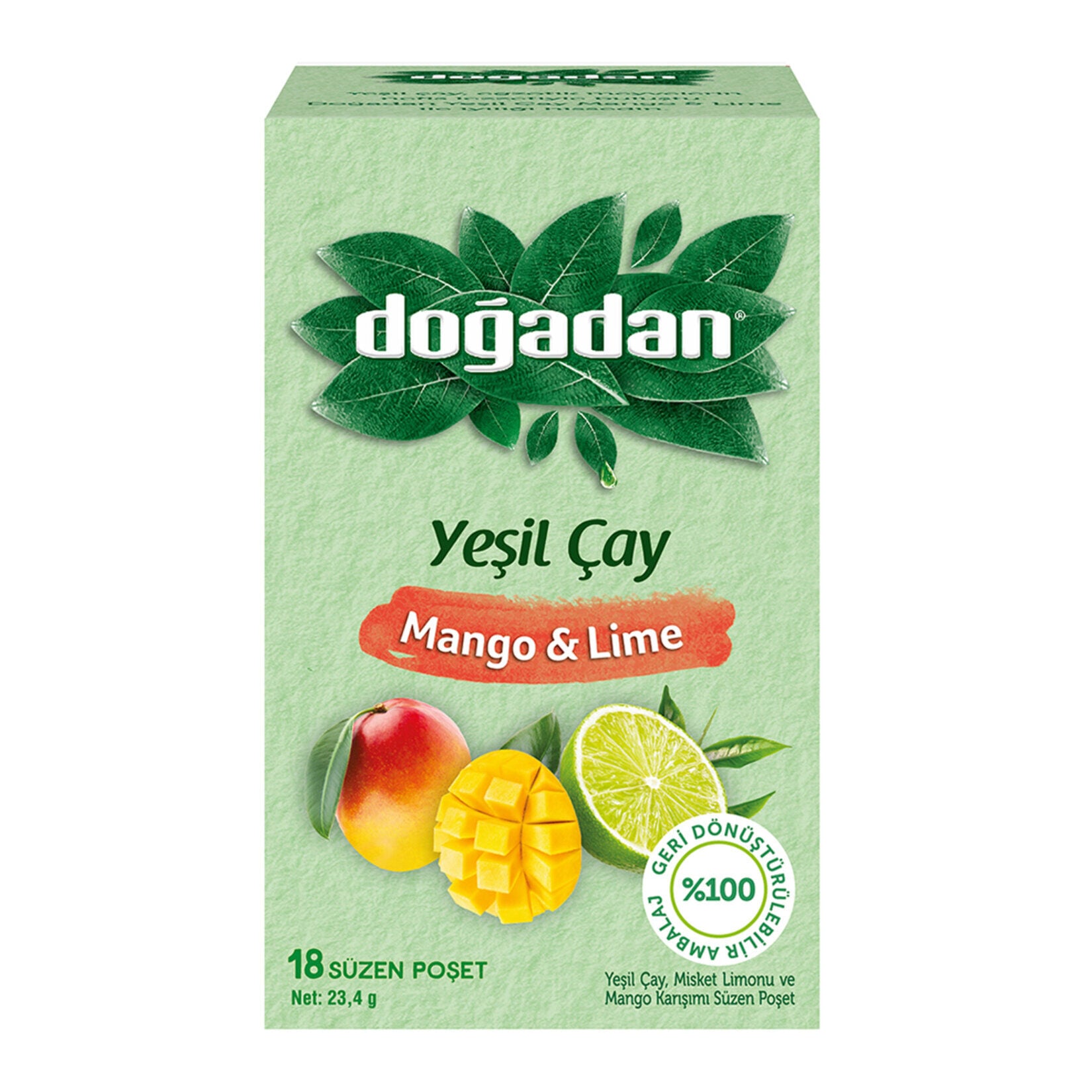 Doğadan Mango & Lime Yeşil Çay 23,4 G