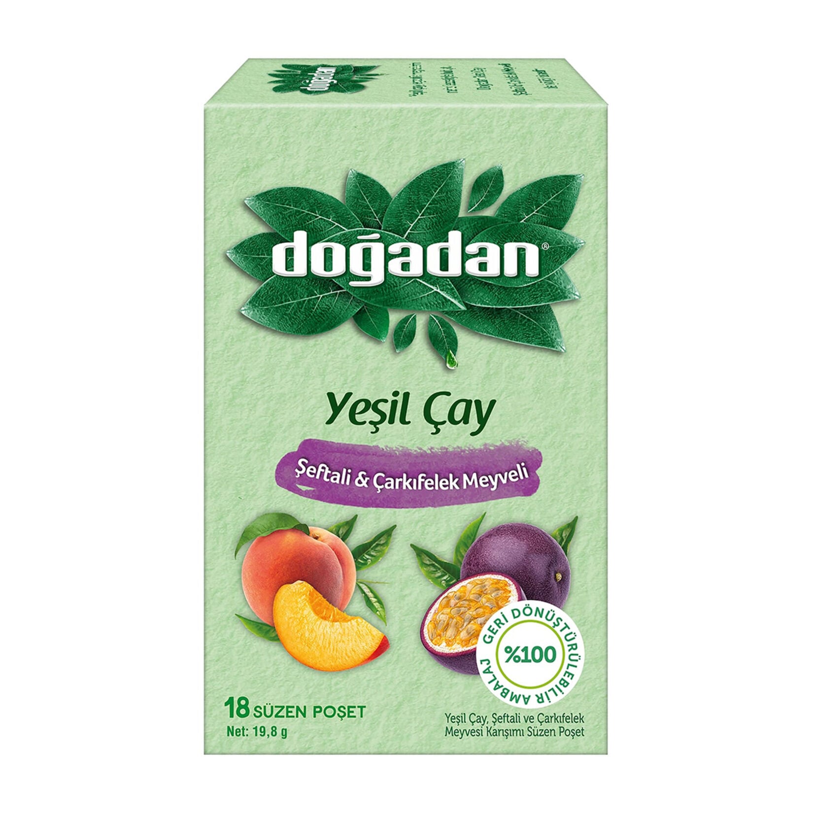 Doğadan Şeftali & Çarkıfelek Meyveli Yeşil Çay 19.8 G