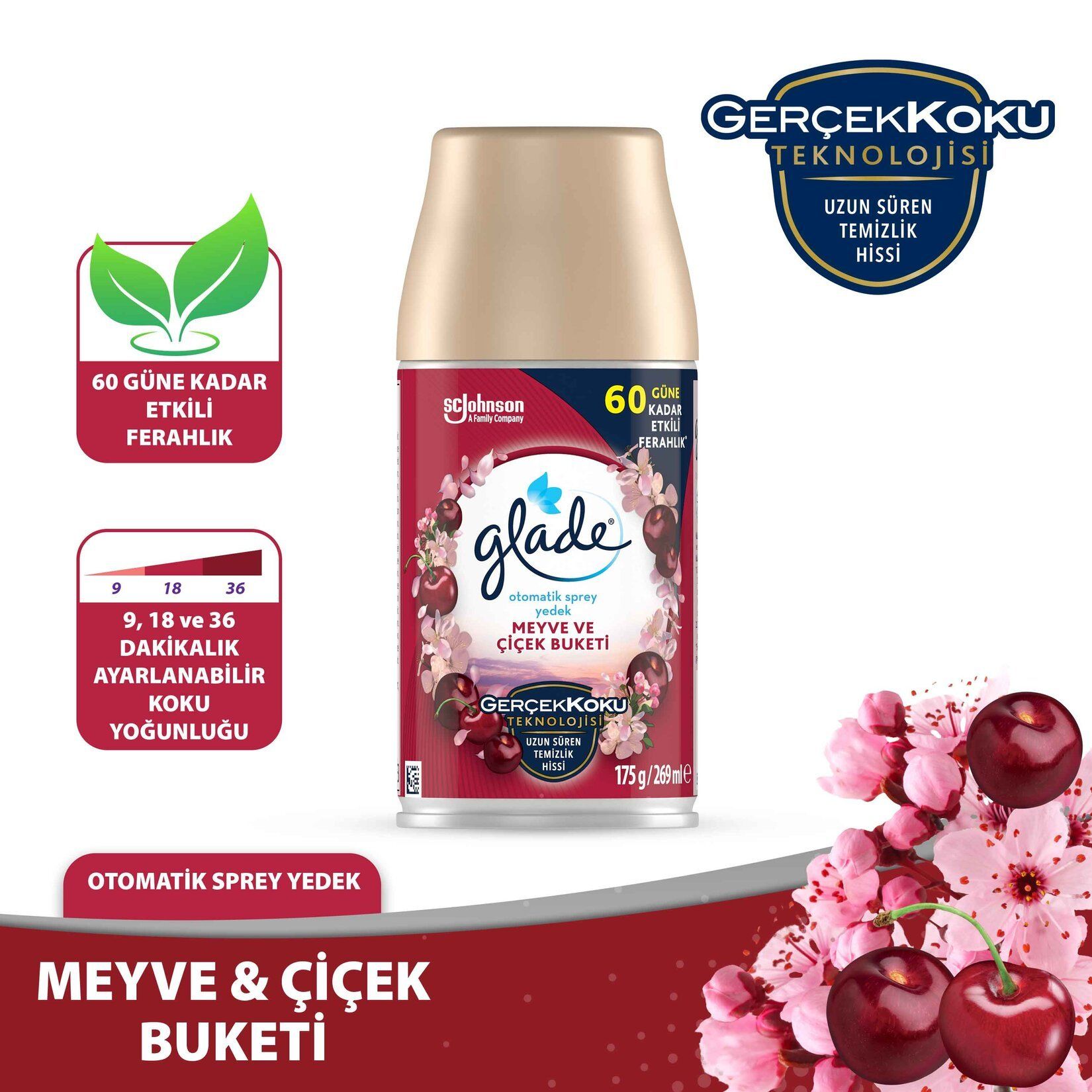 Glade Otomatik Sprey Yedek Meyve Çiçek Buketi 269 ml