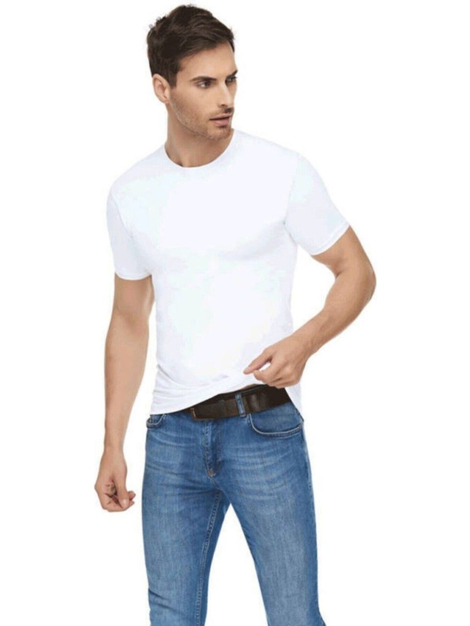 Tutku Elit 1301 Elastan Sıfır Yaka Atlet Beyaz - 3 Adet