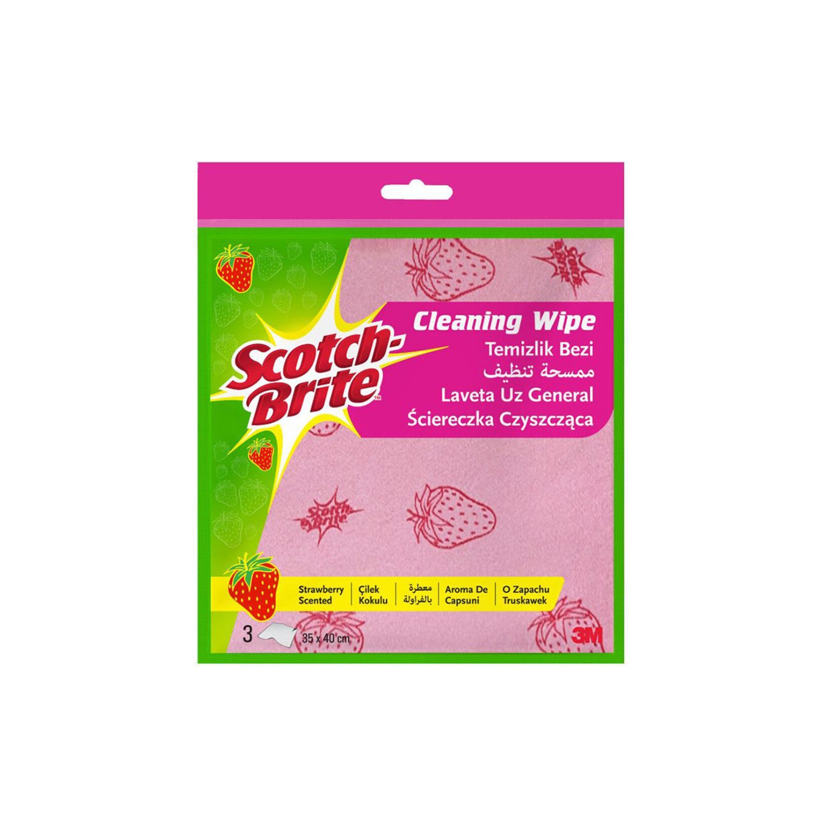 Scotch Brite Çilek Kokulu Temizlik Bezi 3'lü