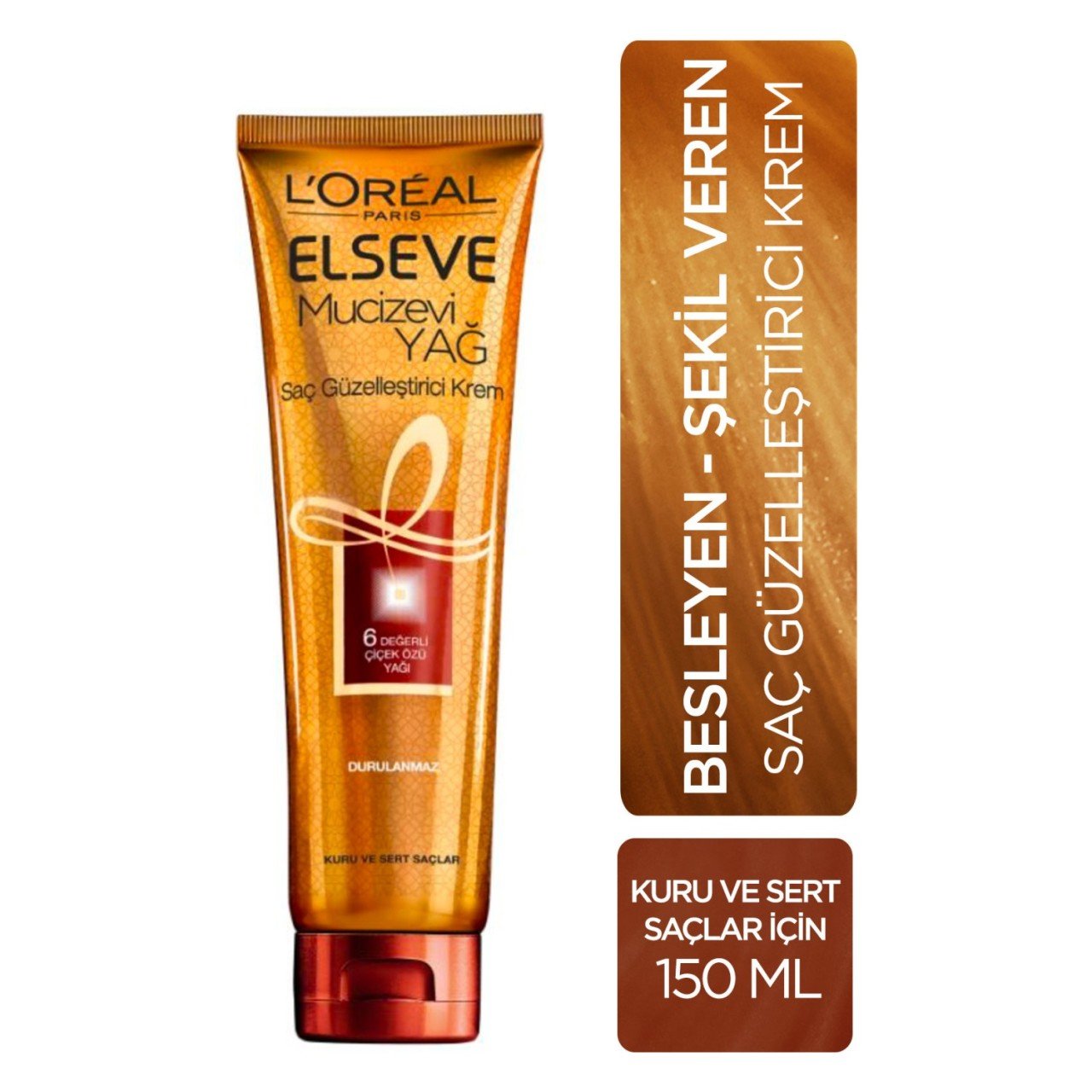 L'Oréal Paris Elseve Mucizevi Yağ Saç Güzelleştirici Krem 150 ml - Kuru ve Sert Saçlar