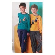 Elsima 747 Erkek Çocuk Pijama Takımı - Oil/Petrol