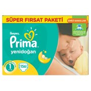 Prima Aktif Bebek 1 Beden Yenidoğan Süper Fırsat Paketi 156 Adet