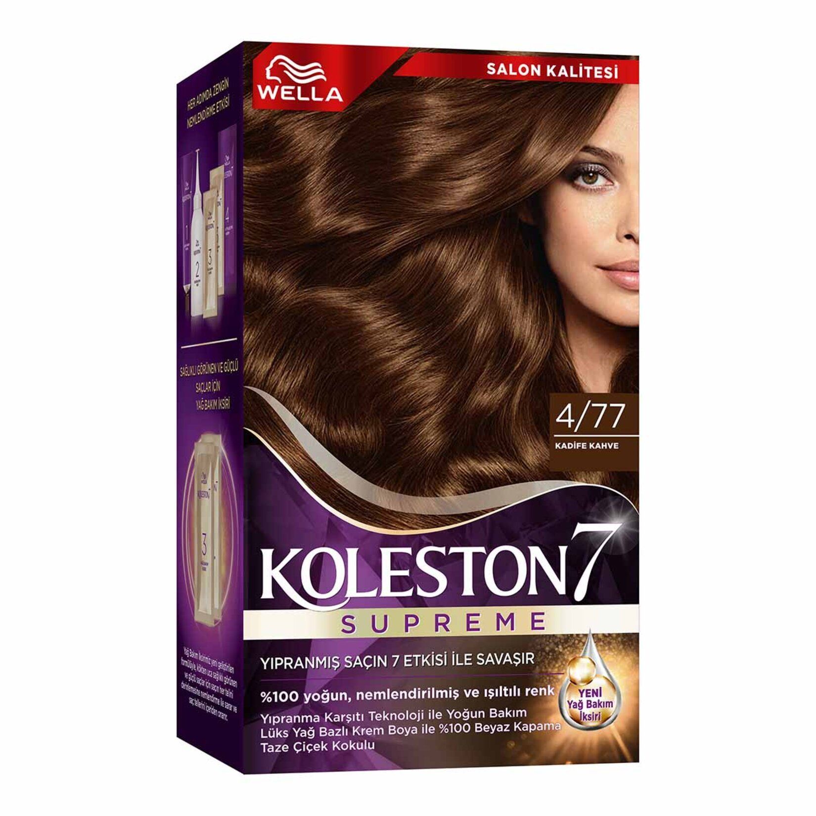 Wella Koleston Supreme Saç Boyası 4/77 Kadife Kahve